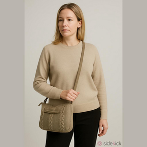 Borse in Pelle Braided Knit Crossbody Shoulder Purse